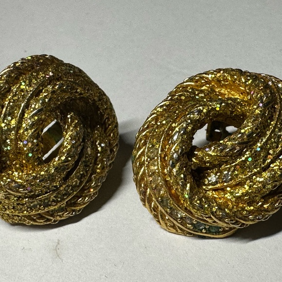 Dior Jewelry - Vintage Christian Dior knotted rope Clip-On Earrings -